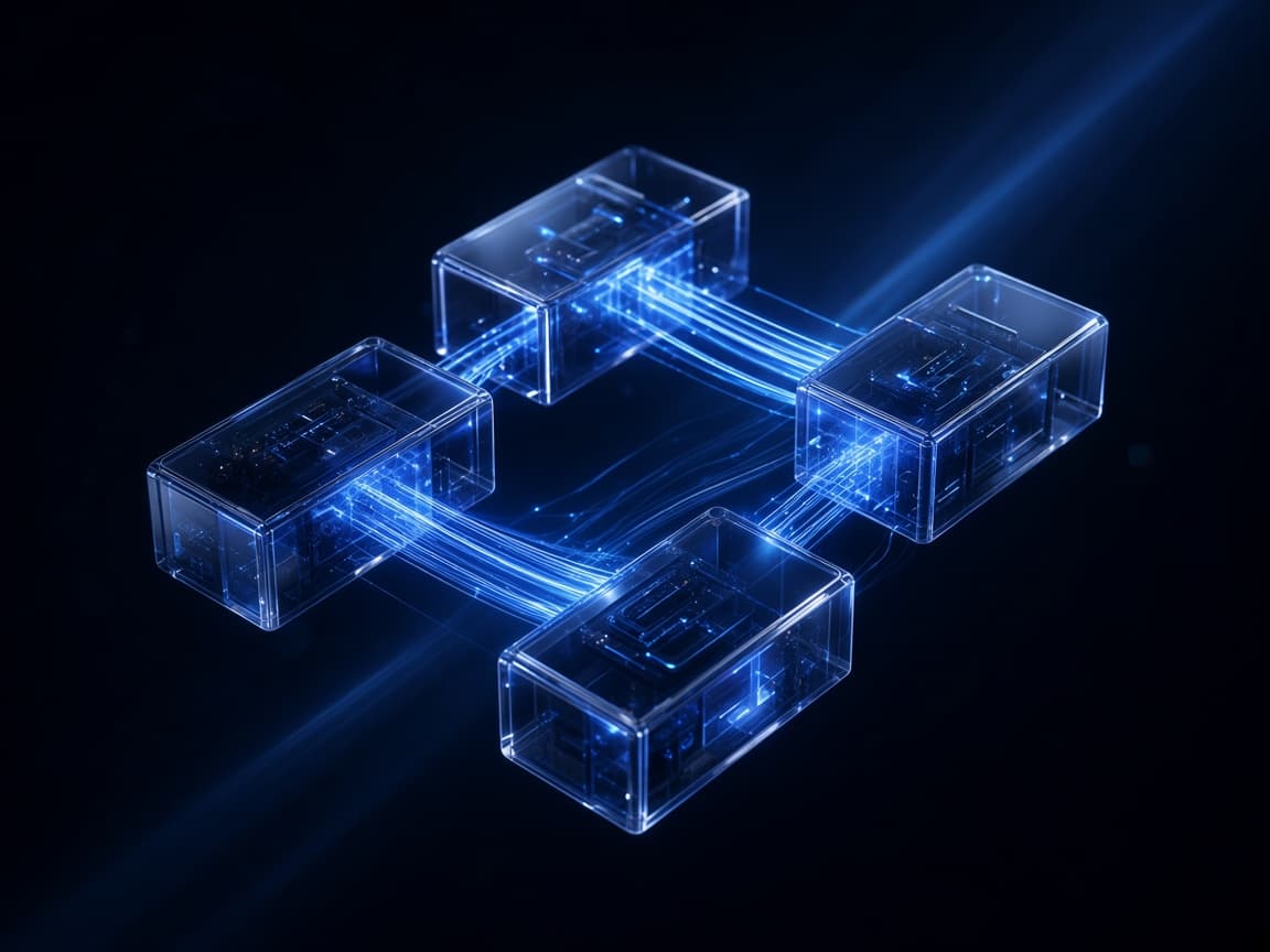 Connected luminous modules representing business automation