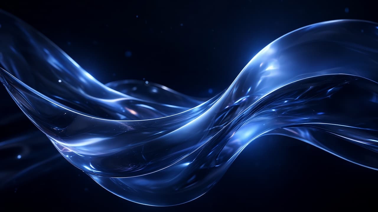 Luminous ribbon of light on a dark field