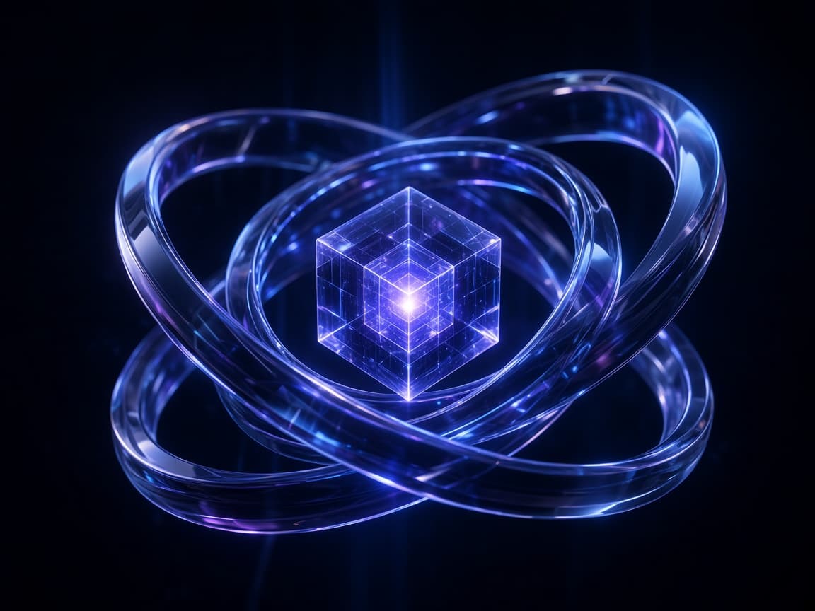 Orbital rings around a core representing intelligent workflows